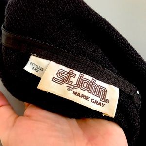 Elegant St. John skirt and top. Dark and light shade brown. Size 10 or 8.